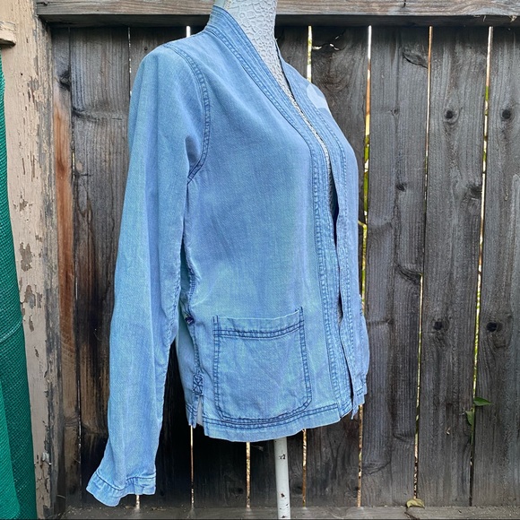 Freecity woman’s top Denim shirt size Small S - Picture 7 of 16